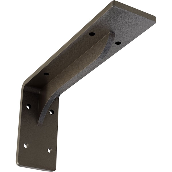Ekena Millwork Embrey Steel Bracket, Hammered Dark Bronze 2"W x 8"D x 4 1/4"H BKTM02X08X04EBHDB - main